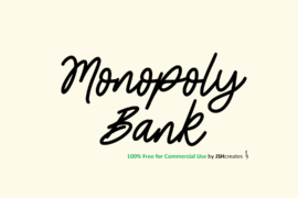 Monopoly Bank Font