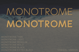 Monotrome Font Family