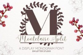 Montclaire Split Monogram Font
