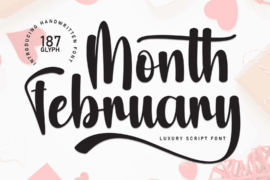 Month February Font