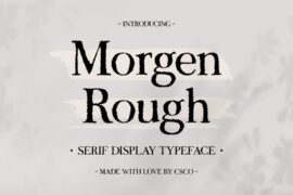 Morgen Rough Demo Font
