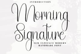 Morning Signature Font