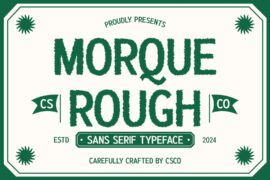 Morque Rough Demo Font