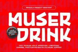 MUSER DRINK trial Font