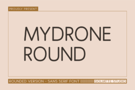 Mydrone Round Font
