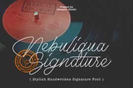 Nebuliqua Signature Font