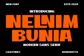 NELNIM BUNIA Font