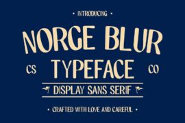 Norge Blur Demo Font