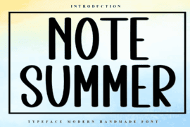 Note Summer Font