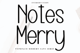 Notes Merry Font