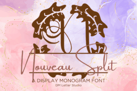 Nouveau Split Monogram Font