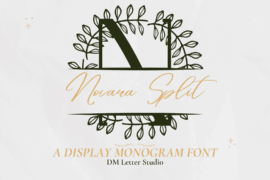 Novara Split Monogram Font