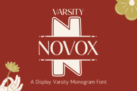 Novox Varsity Monogram Font