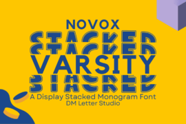 Novox Varsity Stacked Monogram Font