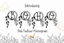 Oak Feather Monogram Font