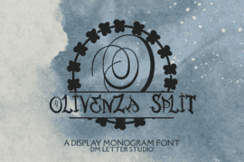 Olivenza Split Monogram Font