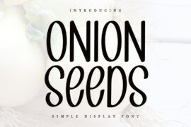 ONION SEEDS Font