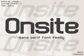 Onsite – Personal Use Font