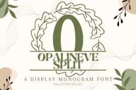 Opalineve Split Monogram Font