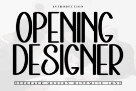 Opening Designer Font