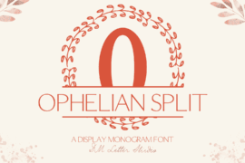 Ophelian Split Monogram Font
