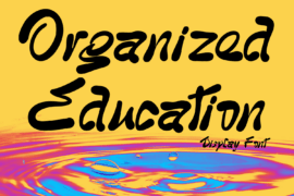 Organized Education Demo Font