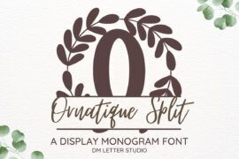 Ornatique Split Monogram Font