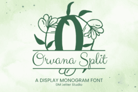 Orvara Split Monogram Font