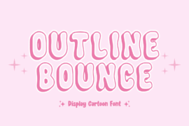 Outline Bounce Font