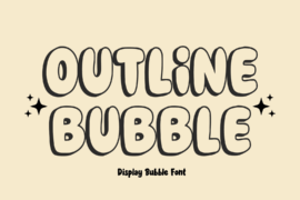 Outline Bubble Font