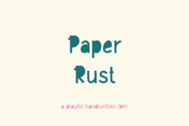 Paper Rust Font