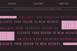 Parqueen Font Family