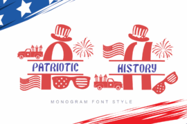 Patriotic History Monogram Demo Font
