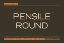 Pensile Round Font