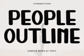 People Outline Font