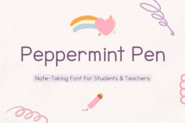 Peppermint Pen Font
