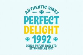 Perfect Delight 1992 Font