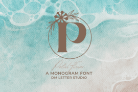 Petal Flower Monogram Font