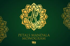 Petals Mandala Monogram Font