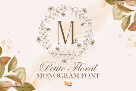 Petite Floral Monogram Font