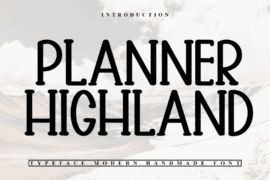Planner Highland Font