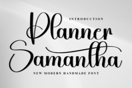 Planner Samantha Font