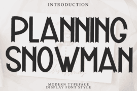 Planning Snowman Font