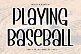 PLAYING BASEBALL Font