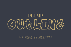 Plump Outline Font