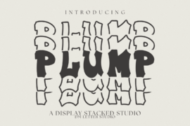 Plump Stacked Font