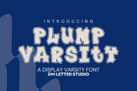 Plump Varsity Font
