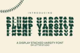 Plump Varsity Stacked Font