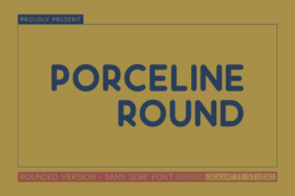 Porceline Round Font
