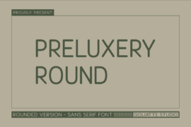 Preluxery Round Font